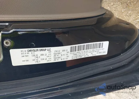 2012 Chrysler Town & Country Touring-L из США, поврежденный, VIN 2C4RC1CG6CR118173